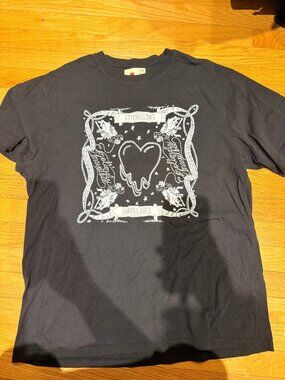 Emotionally Unavailable Black Graphic Tee Cowboys Western Print Mens XL